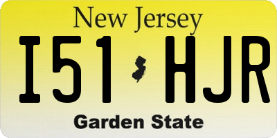 NJ license plate I51HJR