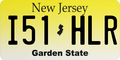 NJ license plate I51HLR