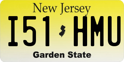 NJ license plate I51HMU