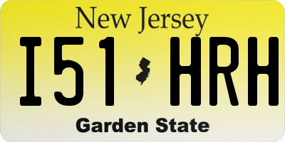 NJ license plate I51HRH