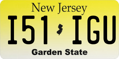 NJ license plate I51IGU