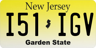 NJ license plate I51IGV