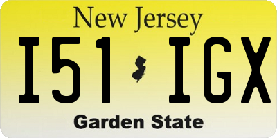 NJ license plate I51IGX