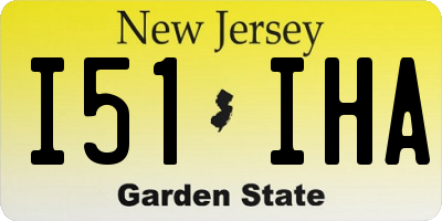 NJ license plate I51IHA
