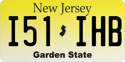 NJ license plate I51IHB