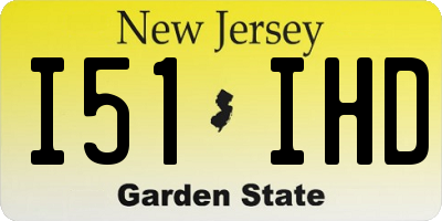 NJ license plate I51IHD