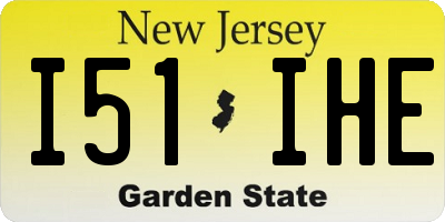 NJ license plate I51IHE
