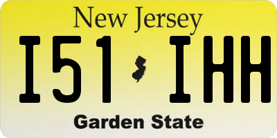 NJ license plate I51IHH