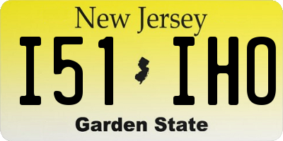 NJ license plate I51IHO