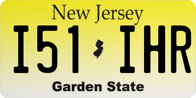 NJ license plate I51IHR
