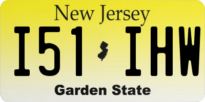NJ license plate I51IHW