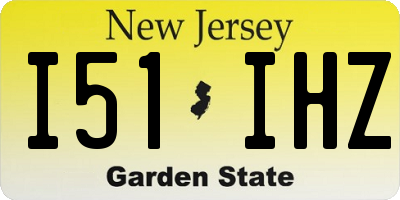 NJ license plate I51IHZ