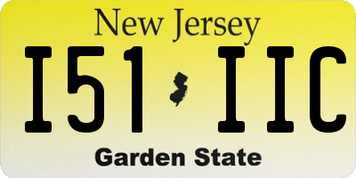 NJ license plate I51IIC