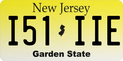 NJ license plate I51IIE
