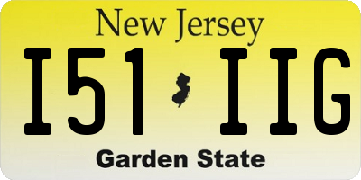 NJ license plate I51IIG