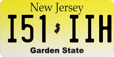 NJ license plate I51IIH