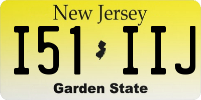 NJ license plate I51IIJ