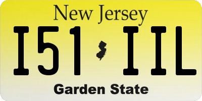 NJ license plate I51IIL