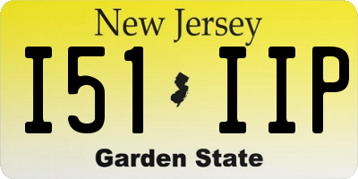 NJ license plate I51IIP