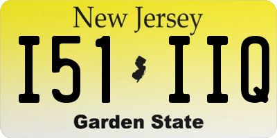 NJ license plate I51IIQ