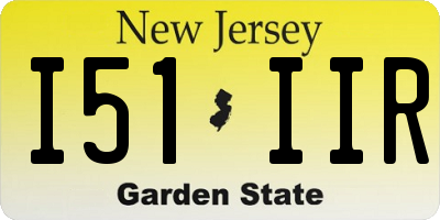 NJ license plate I51IIR