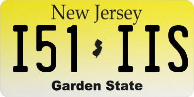NJ license plate I51IIS