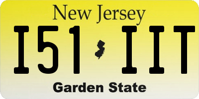NJ license plate I51IIT