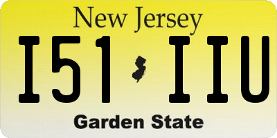 NJ license plate I51IIU