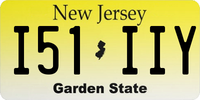 NJ license plate I51IIY
