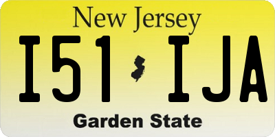 NJ license plate I51IJA