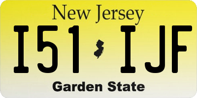 NJ license plate I51IJF