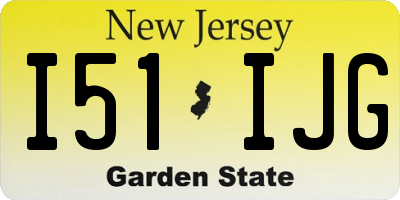 NJ license plate I51IJG