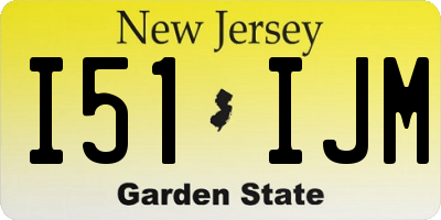 NJ license plate I51IJM
