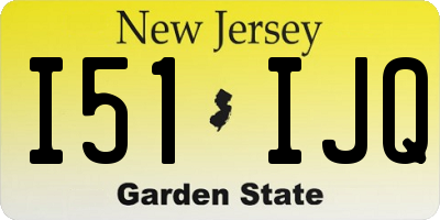 NJ license plate I51IJQ