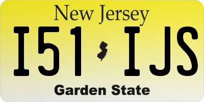 NJ license plate I51IJS
