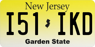 NJ license plate I51IKD