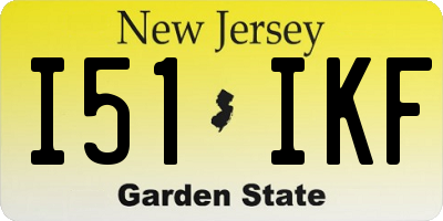 NJ license plate I51IKF