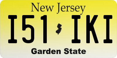 NJ license plate I51IKI