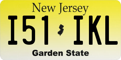 NJ license plate I51IKL