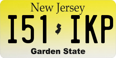 NJ license plate I51IKP
