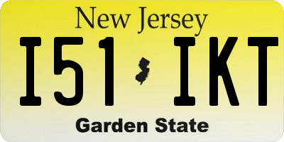 NJ license plate I51IKT