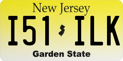 NJ license plate I51ILK