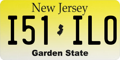 NJ license plate I51ILO