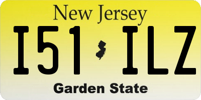 NJ license plate I51ILZ