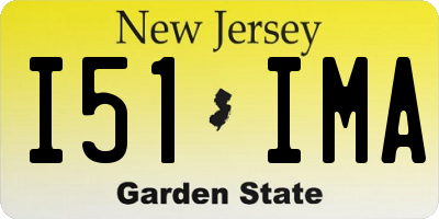 NJ license plate I51IMA