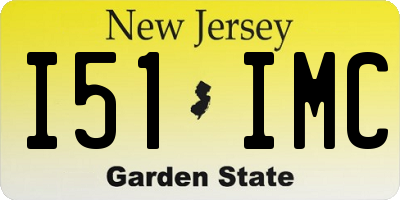 NJ license plate I51IMC