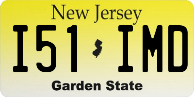 NJ license plate I51IMD