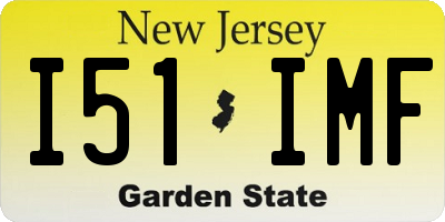 NJ license plate I51IMF