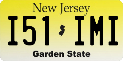 NJ license plate I51IMI