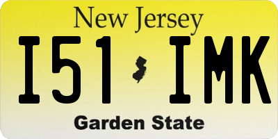 NJ license plate I51IMK